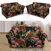 Horse Rose Pattern Print Loveseat Cover-grizzshop