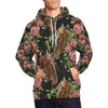 Horse Rose Pattern Print Men Pullover Hoodie-grizzshop