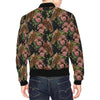 Horse Rose Pattern Print Men's Bomber Jacket-grizzshop