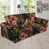 Horse Rose Pattern Print Sofa Covers-grizzshop