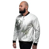 Horse White Stallion Print Men's Bomber Jacket-grizzshop