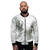 Horse White Stallion Print Men's Bomber Jacket-grizzshop