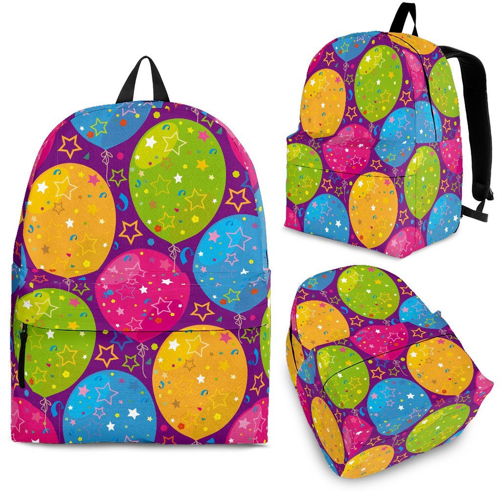 Hot Air Balloon Colorful Pattern Print Backpack-grizzshop
