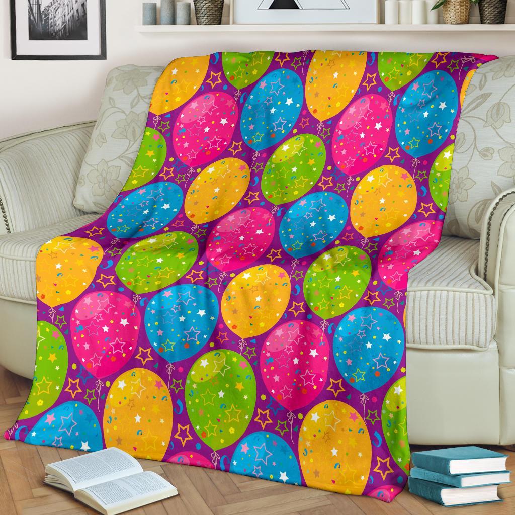 Hot Air Balloon Colorful Pattern Print Blanket-grizzshop