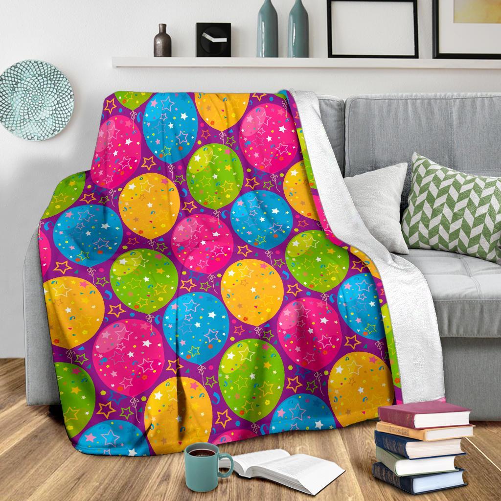 Hot Air Balloon Colorful Pattern Print Blanket-grizzshop