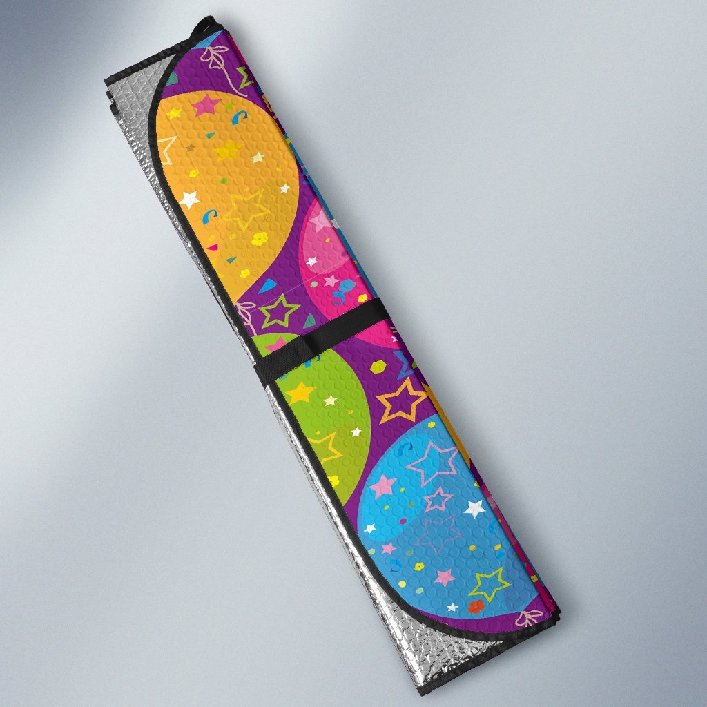 Hot Air Balloon Colorful Pattern Print Car Sun Shade-grizzshop