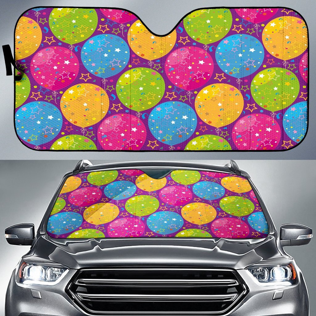 Hot Air Balloon Colorful Pattern Print Car Sun Shade-grizzshop