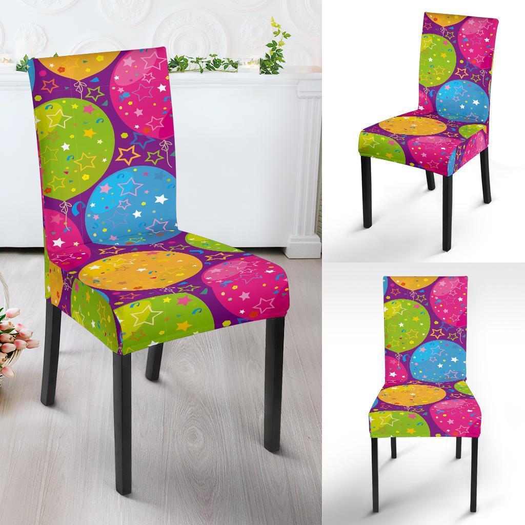 Hot Air Balloon Colorful Pattern Print Chair Cover-grizzshop