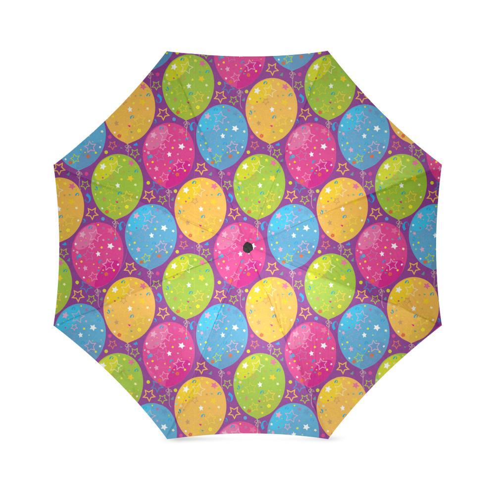 Hot Air Balloon Colorful Pattern Print Foldable Umbrella-grizzshop