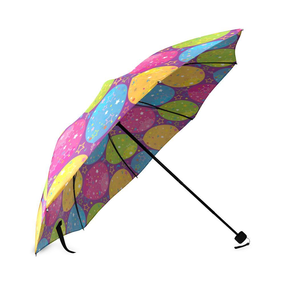 Hot Air Balloon Colorful Pattern Print Foldable Umbrella-grizzshop