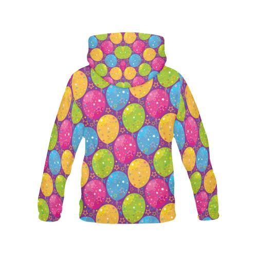 Hot Air Balloon Colorful Pattern Print Men Pullover Hoodie-grizzshop