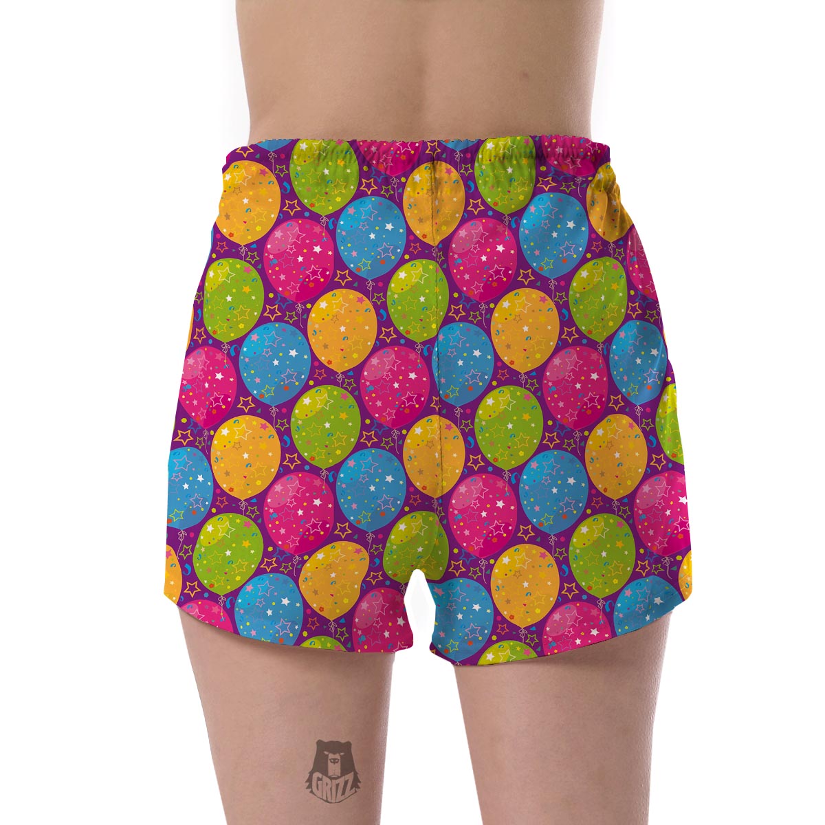 Hot Air Balloon Colorful Pattern Print Women's Shorts-grizzshop