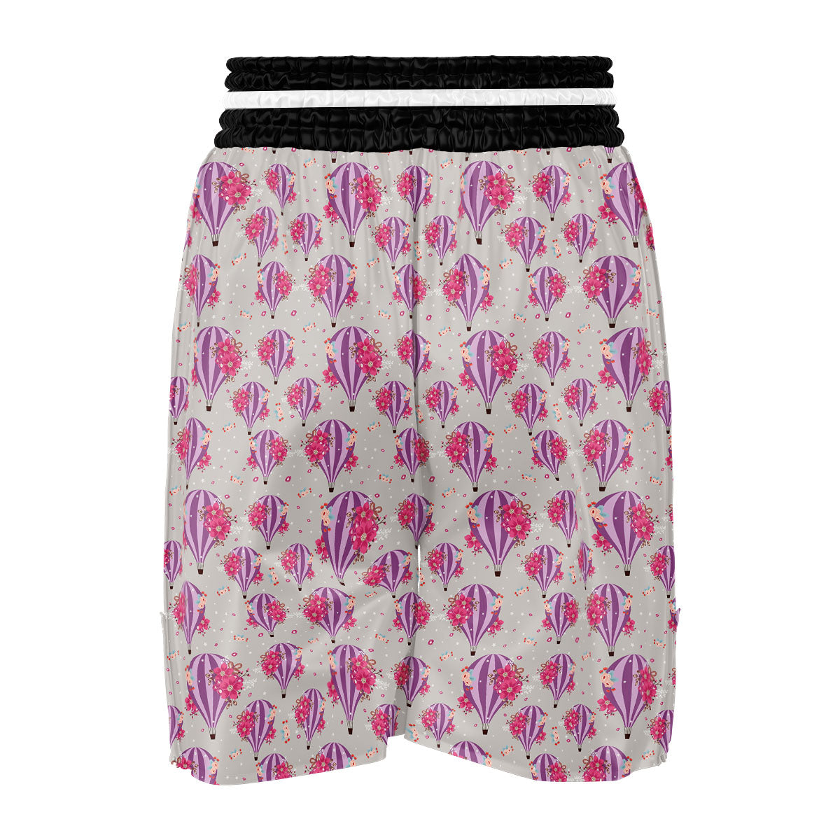 Hot Air Balloon Floral Print Pattern Boxing Shorts-grizzshop