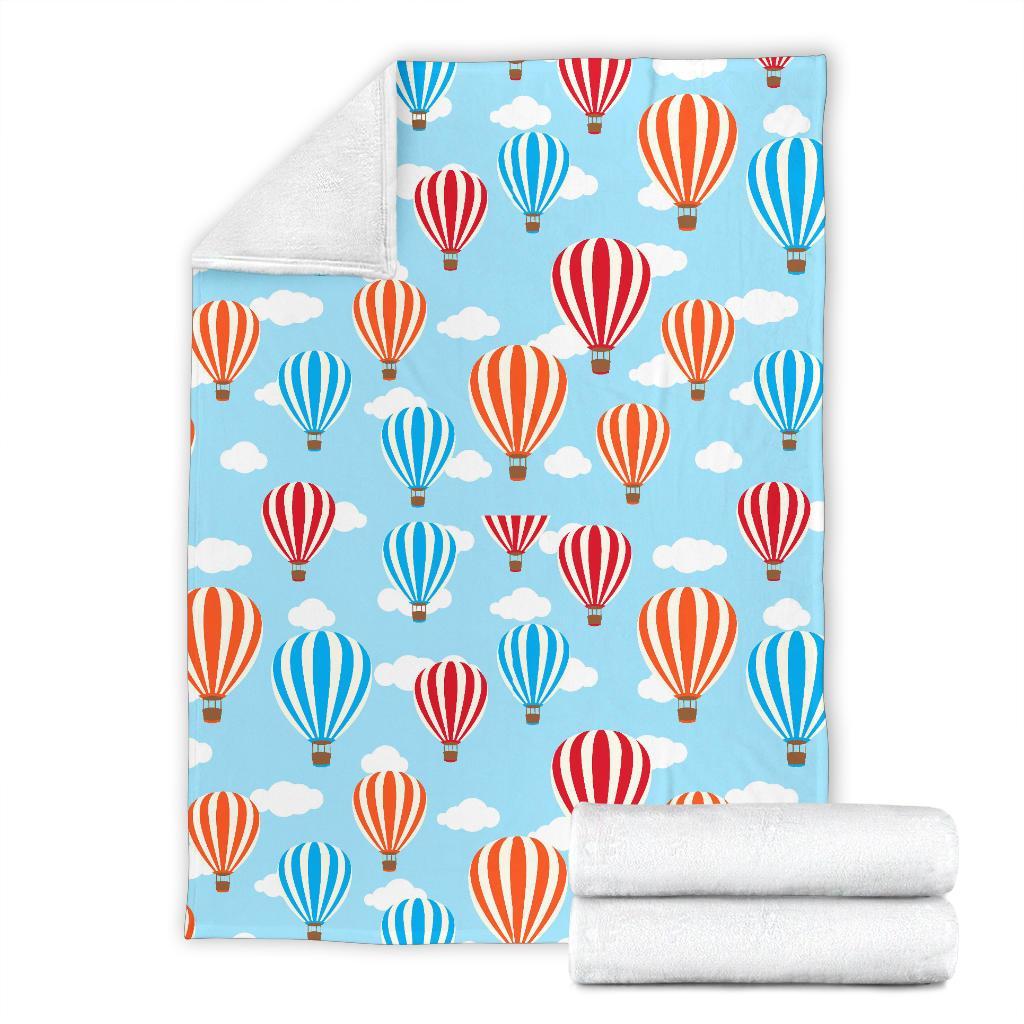 Hot Air Cloud Balloon Pattern Print Blanket-grizzshop