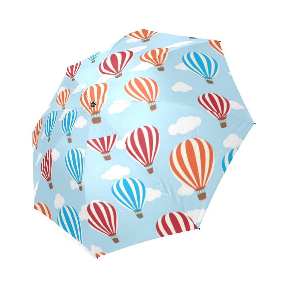Hot Air Cloud Balloon Pattern Print Foldable Umbrella-grizzshop