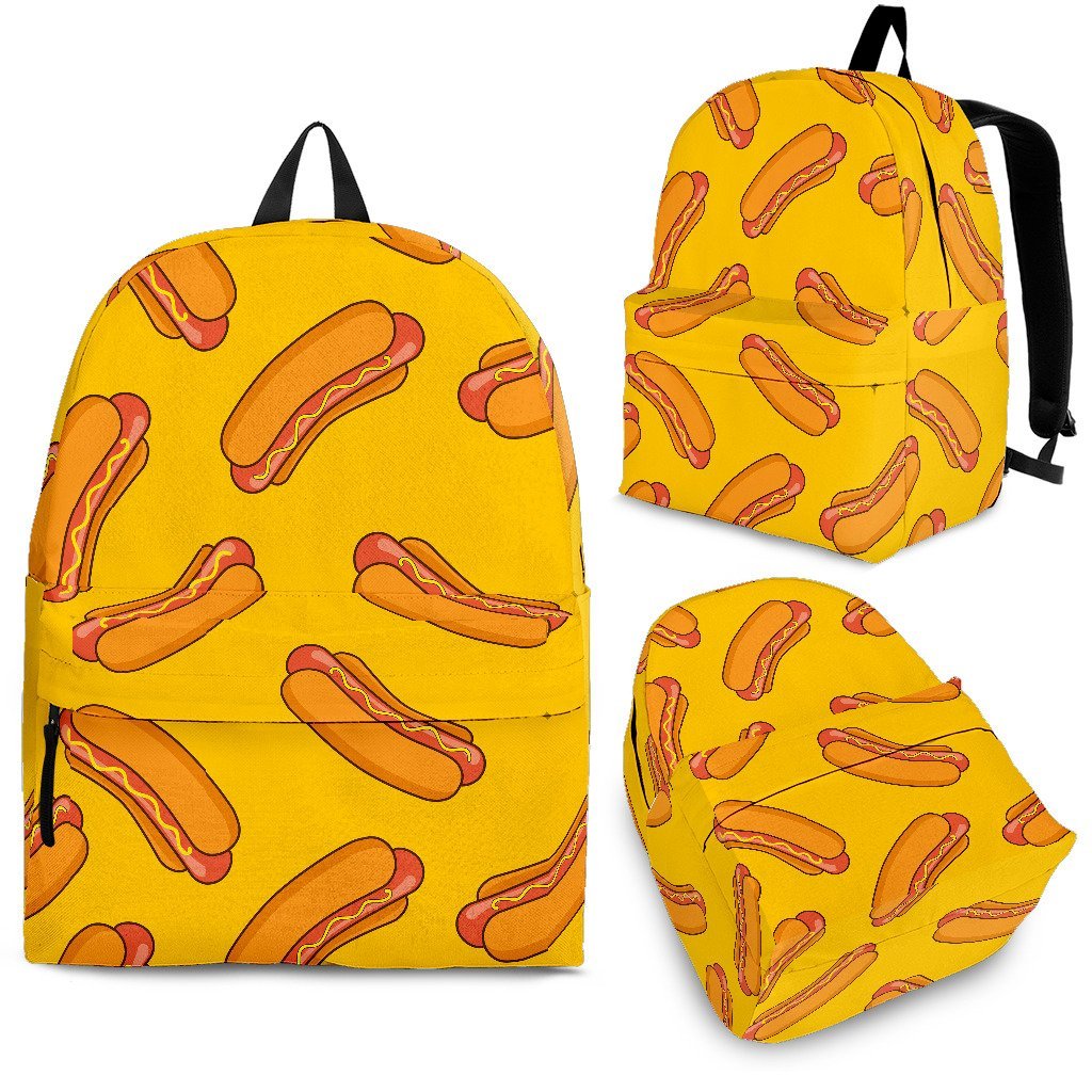 Hot Dog Pattern Print Backpack-grizzshop