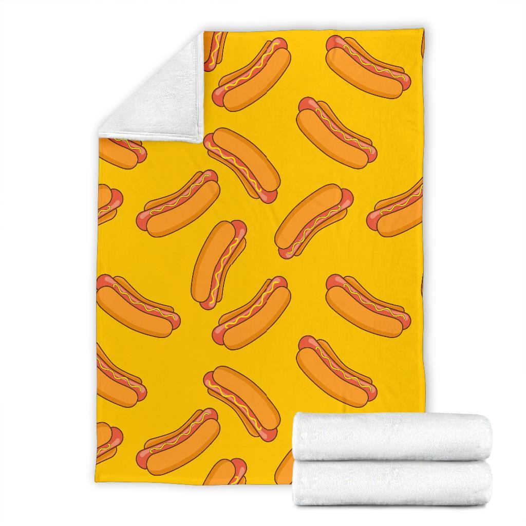 Hot Dog Pattern Print Blanket-grizzshop