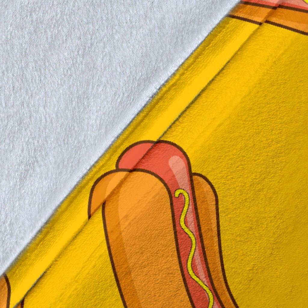 Hot Dog Pattern Print Blanket-grizzshop