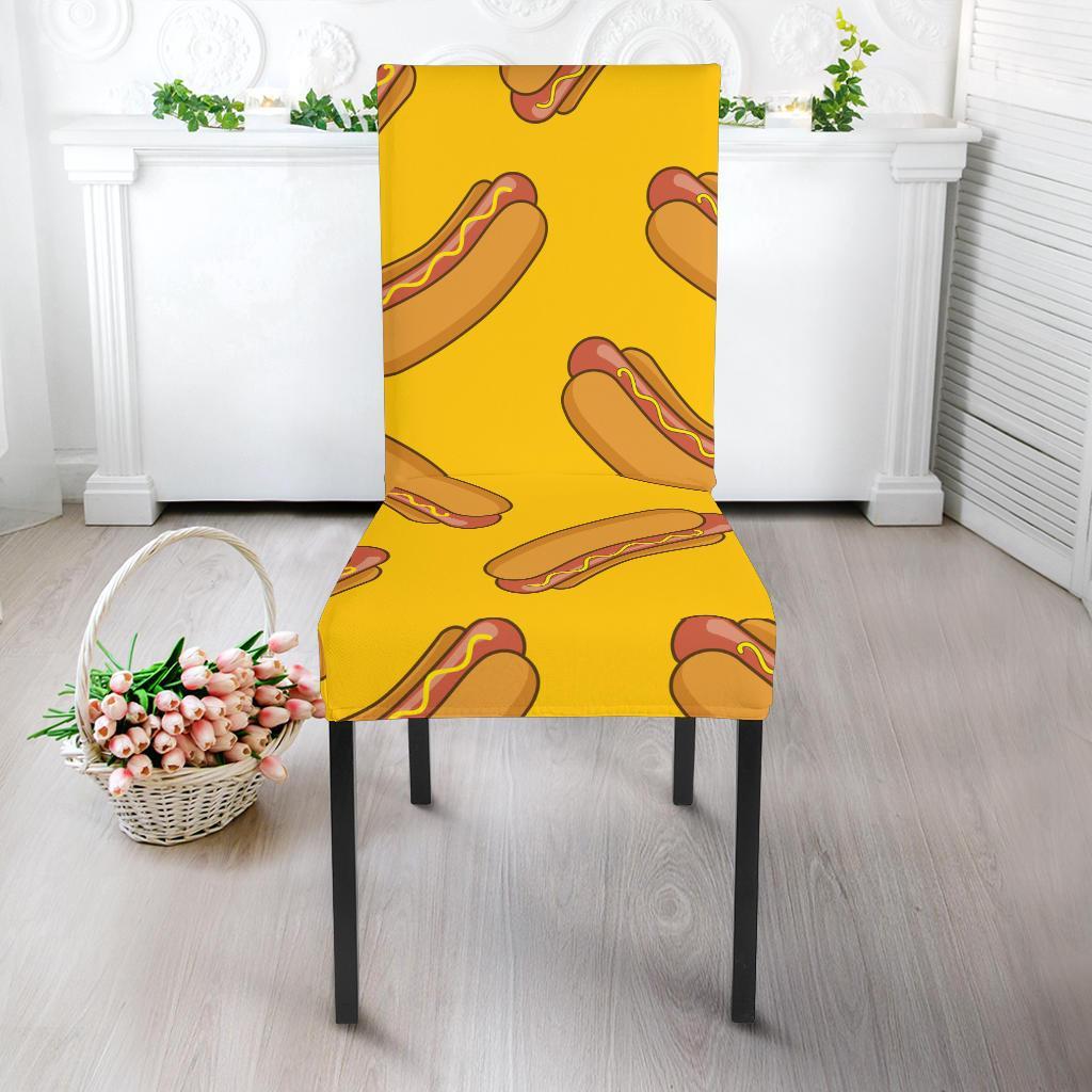 Hot Dog Pattern Print Chair Cover-grizzshop