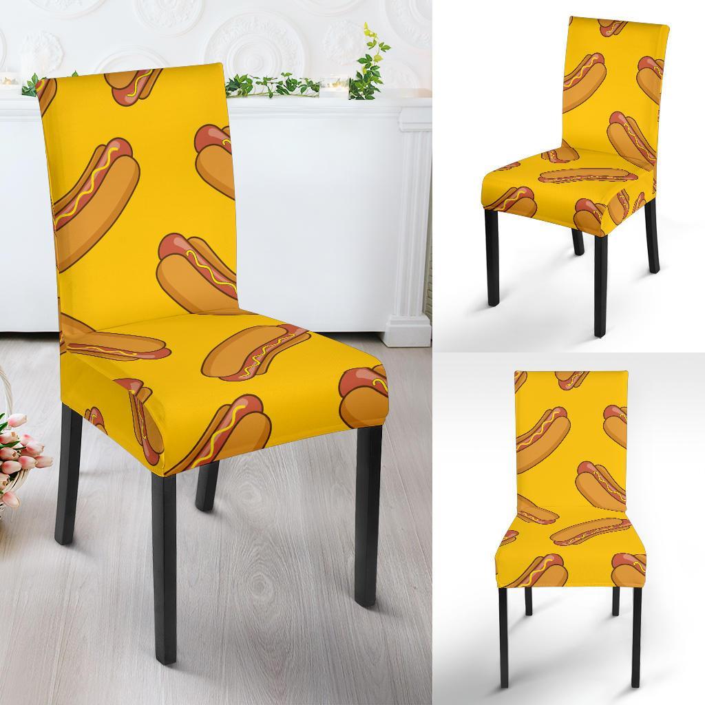 Hot Dog Pattern Print Chair Cover-grizzshop