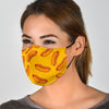 Hot Dog Pattern Print Face Mask-grizzshop