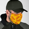 Hot Dog Pattern Print Face Mask-grizzshop