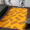 Hot Dog Pattern Print Floor Mat-grizzshop