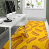 Hot Dog Pattern Print Floor Mat-grizzshop