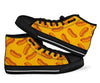 Hot Dog Pattern Print Men Women's High Top Shoes-grizzshop