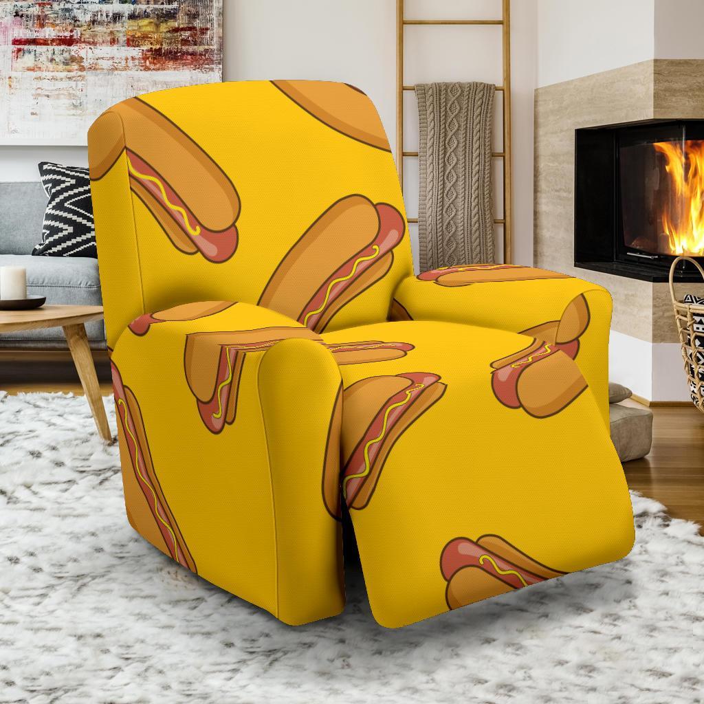 Hot Dog Pattern Print Recliner Cover-grizzshop