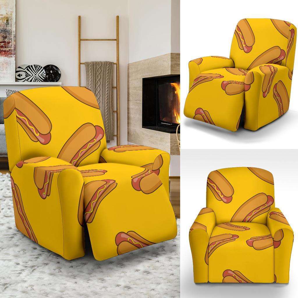 Hot Dog Pattern Print Recliner Cover-grizzshop