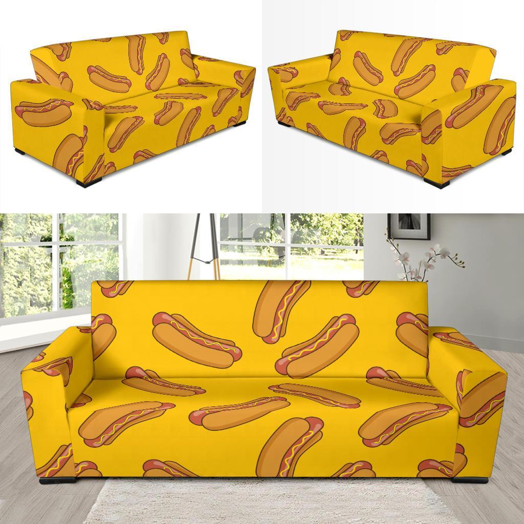 Hot Dog Pattern Print Sofa Covers-grizzshop