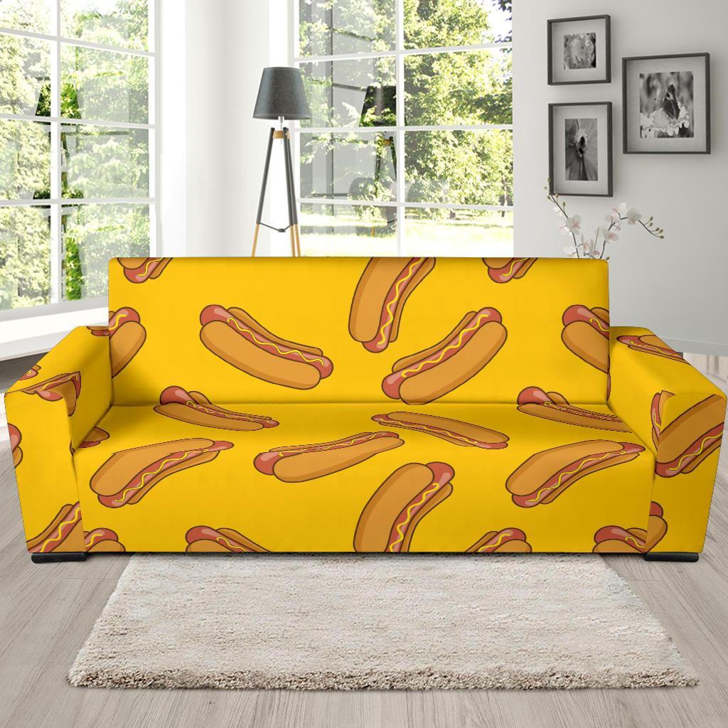 Hot Dog Pattern Print Sofa Covers-grizzshop