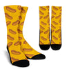 Hot Dog Pattern Print Unisex Crew Socks-grizzshop