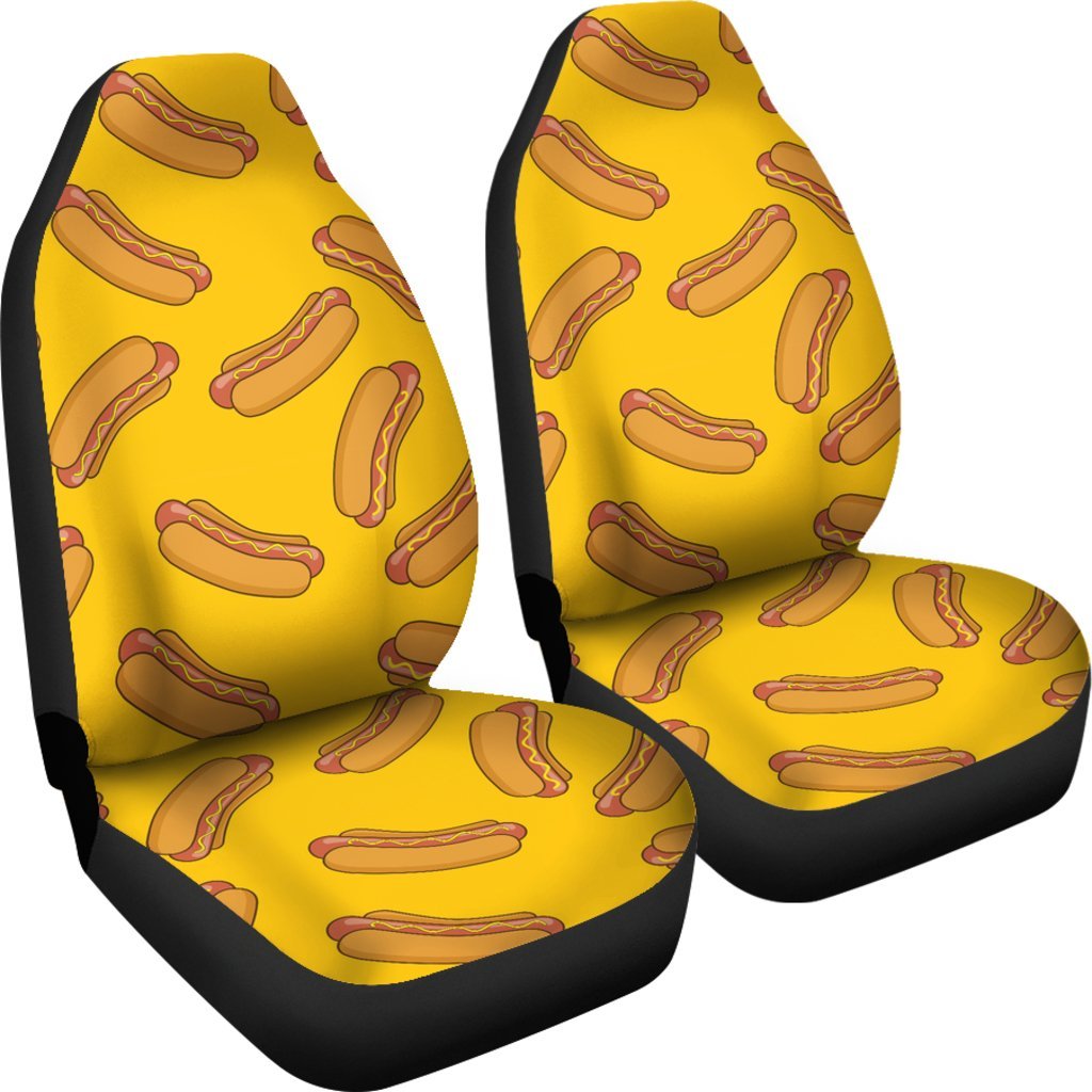 Hot Dog Pattern Print Universal Fit Car Seat Cover-grizzshop
