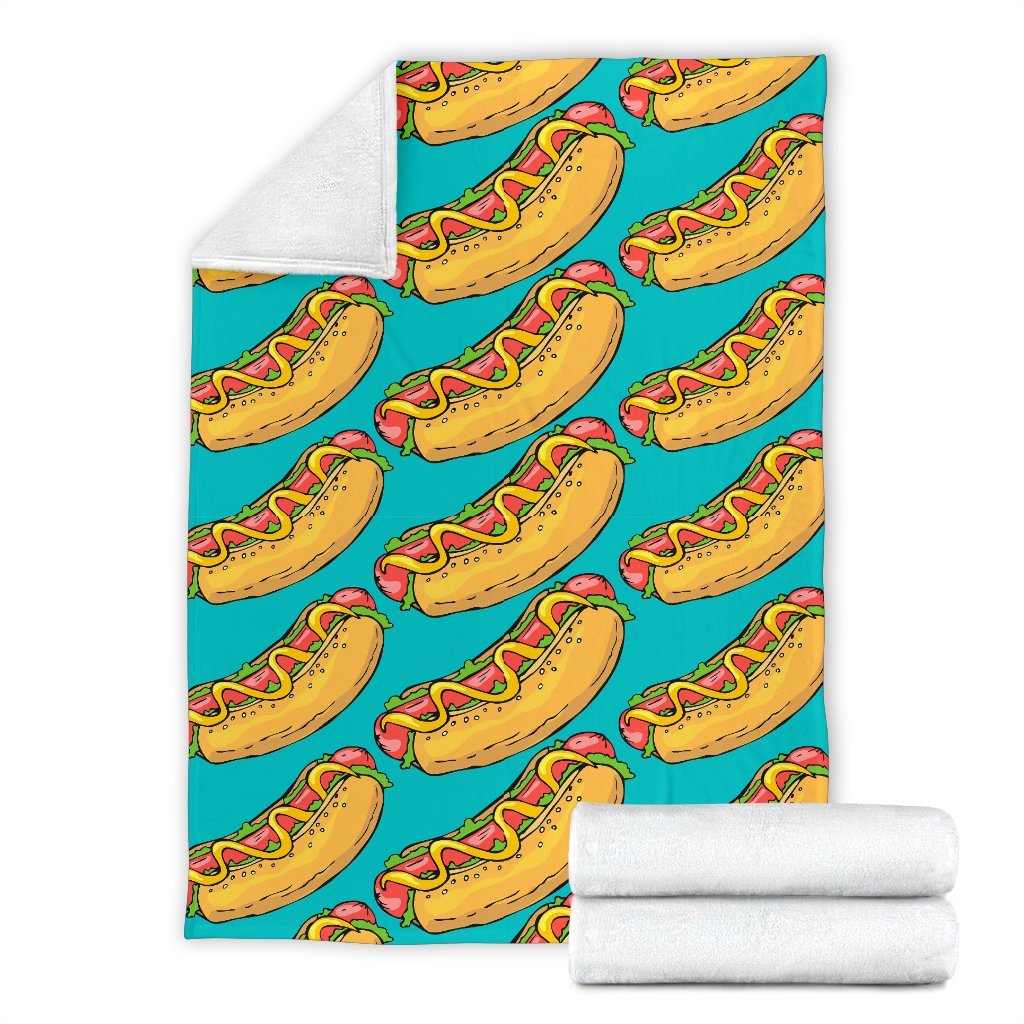 Hot Dog Print Pattern Blanket-grizzshop