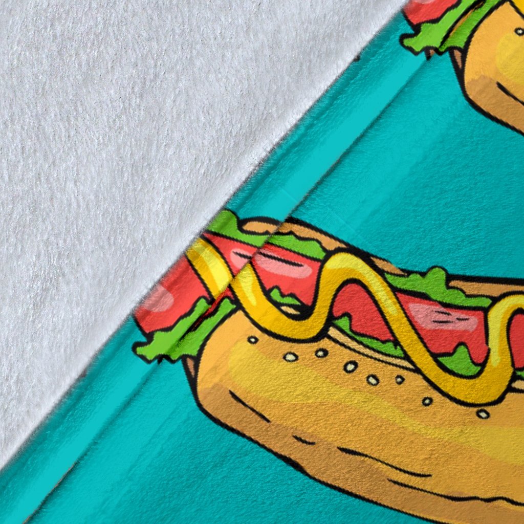 Hot Dog Print Pattern Blanket-grizzshop