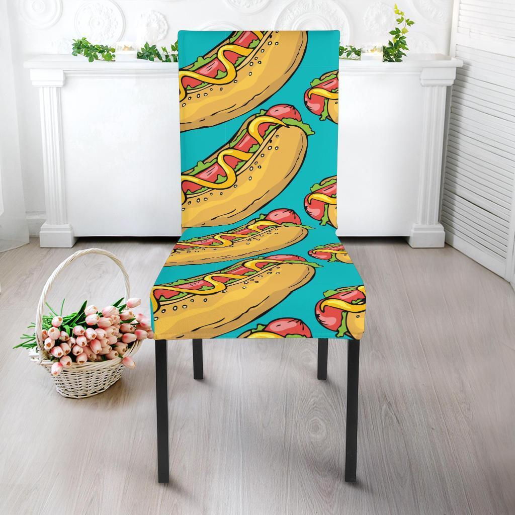 Hot Dog Print Pattern Chair Cover-grizzshop