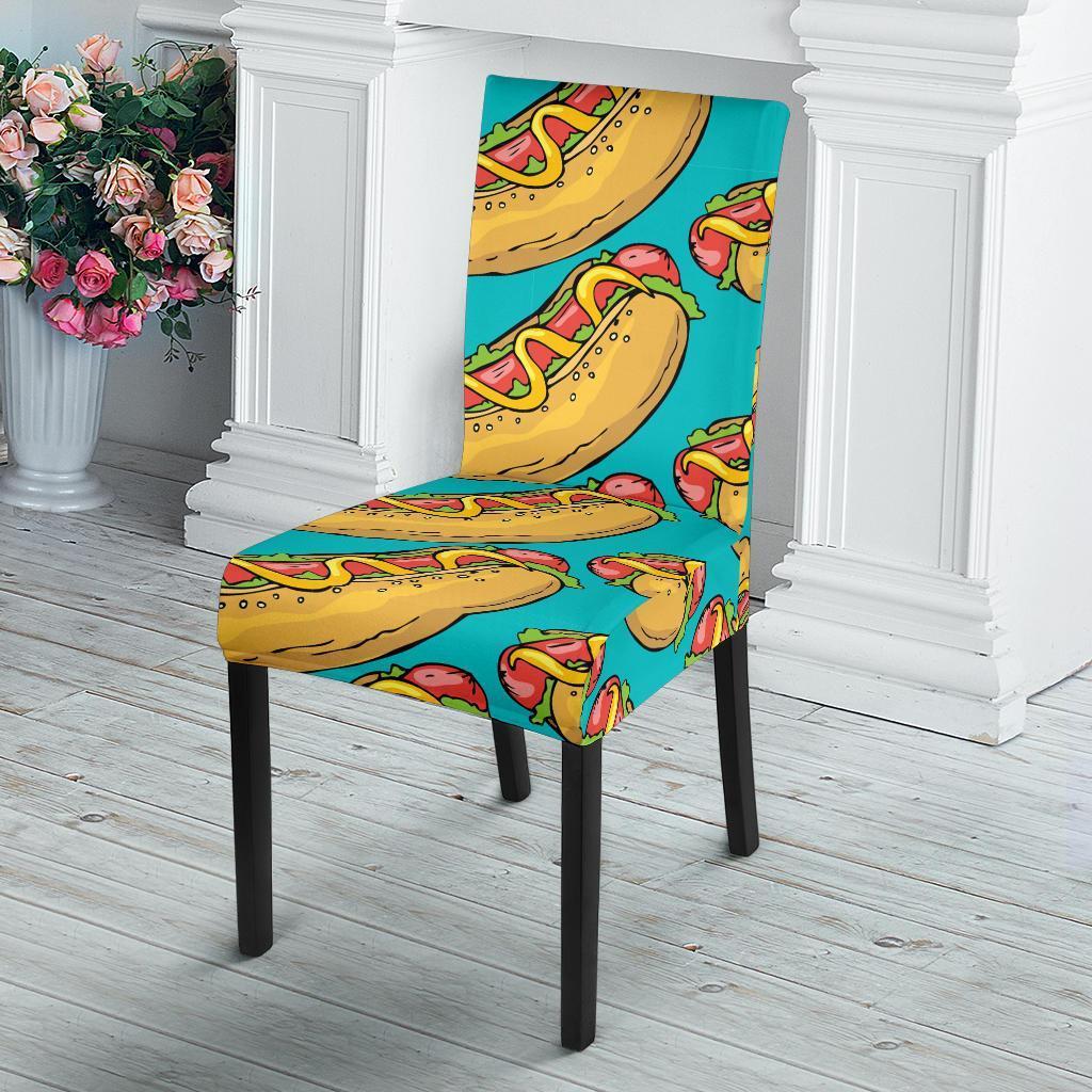 Hot Dog Print Pattern Chair Cover-grizzshop