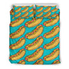 Hot Dog Print Pattern Duvet Cover Bedding Set-grizzshop