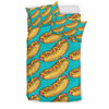 Hot Dog Print Pattern Duvet Cover Bedding Set-grizzshop