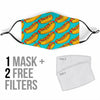 Hot Dog Print Pattern Face Mask-grizzshop