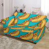 Hot Dog Print Pattern Loveseat Cover-grizzshop