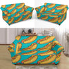 Hot Dog Print Pattern Loveseat Cover-grizzshop