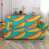 Hot Dog Print Pattern Loveseat Cover-grizzshop