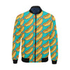 Hot Dog Print Pattern Men's Bomber Jacket-grizzshop