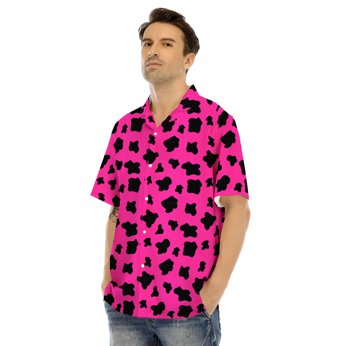 hot pink hawaiian shirt