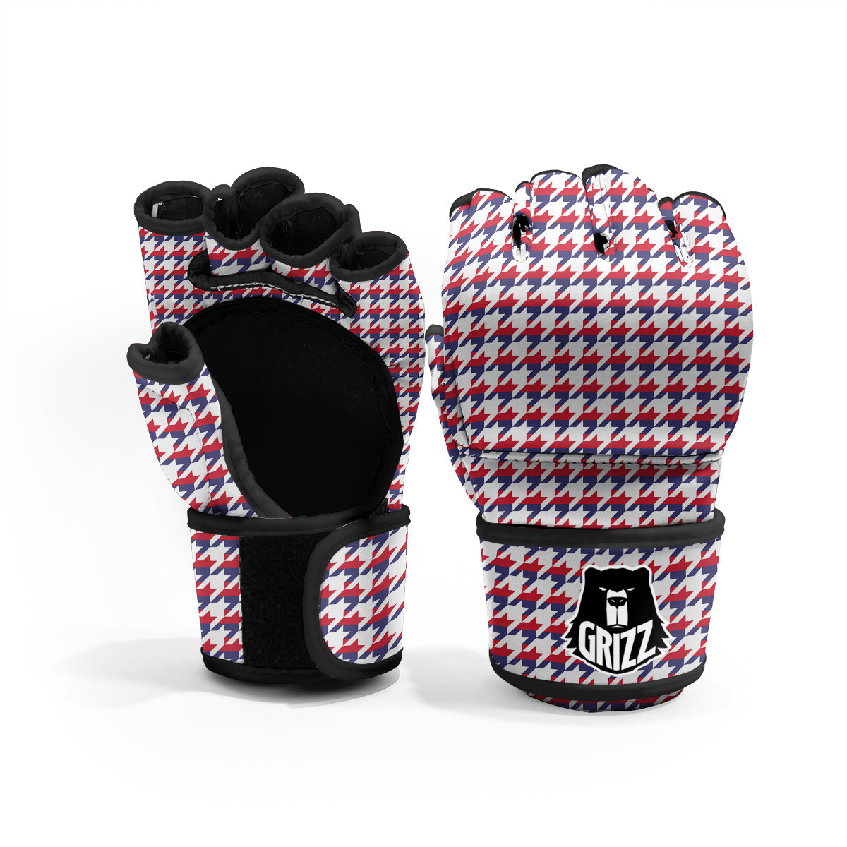 Houndstooth American Print Pattern MMA Gloves-grizzshop