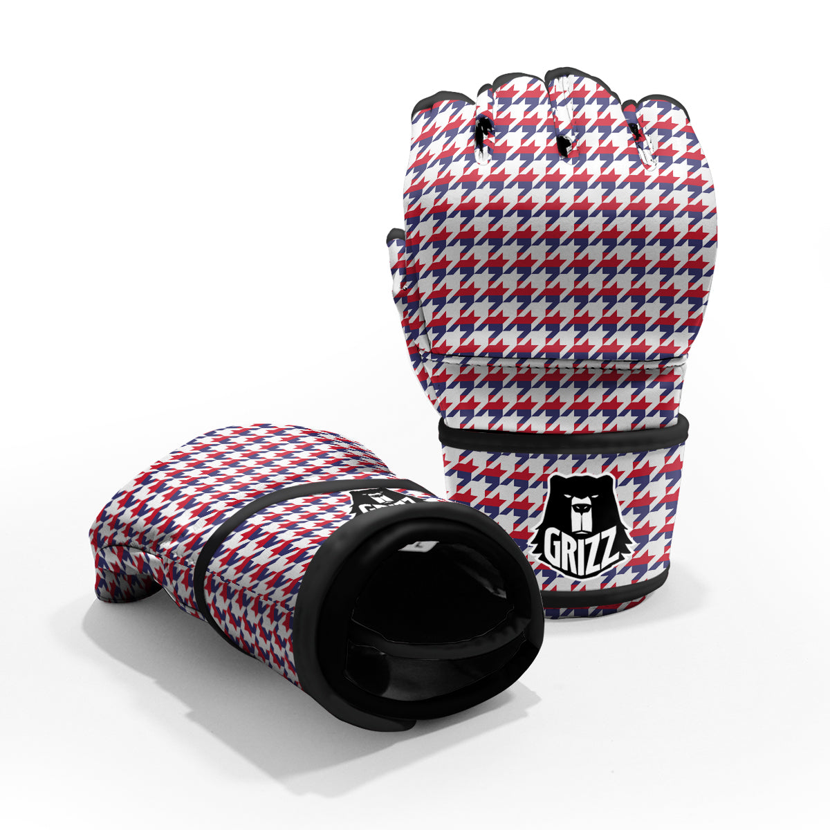 Houndstooth American Print Pattern MMA Gloves-grizzshop