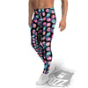 Houndstooth And Classic Polka Dot Print Pattern Men's Leggings-grizzshop